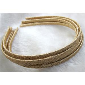 Head Bands, steel alloy, cord-braiding, 5mm wide, approx 13x15cm [FSBR10C15]