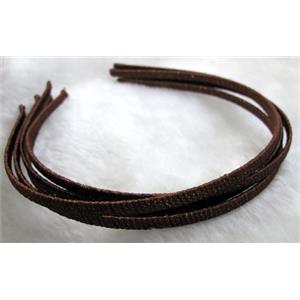 Head Bands, steel alloy, cord-braiding, 5mm wide, approx 13x15cm [FSBR10C16]
