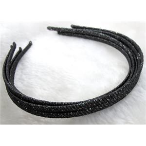 Head Bands, steel alloy, cord-braiding, 5mm wide, approx 13x15cm [FSBR10C17]
