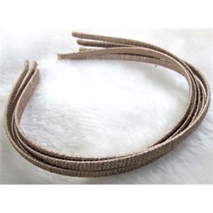 Head Bands, steel alloy, cord-braiding, 5mm wide, approx 13x15cm [FSBR10C18]