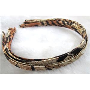 Head Bands, steel alloy, cord-braiding, 7mm wide, approx 13x15cm [FSBR10C20]