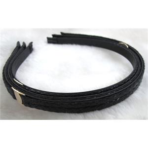 Head Bands, steel alloy, waxed cord-braiding, 10mm wide, approx 13x15cm [FSBR11C02]