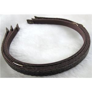 Head Bands, steel alloy, waxed cord-braiding, 10mm wide, approx 13x15cm [FSBR11C03]