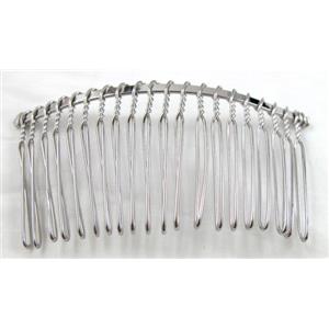 Platinum Plated Iron Hair Comb, 38x75mm [FSHRIRON-20PP]