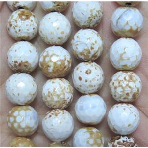 Tibet Agate Stone bead, faceted round, 8mm dia, approx 50pcs per st [GA129-8MM]