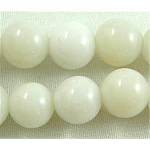 Natural White Agate beads, Rounds, 8mm dia, 50pcs per st [GA14]