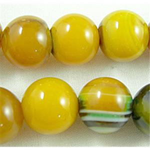 Natural Agate beads, Round, dye, 12mm dia, 33 pcs per st [GA15]