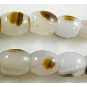 Natural Agate beads, drum beads, 14x16mm, 25pcs per st [GA18]