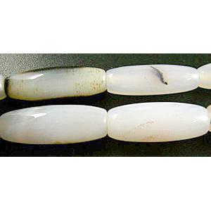 Natural Heihua Agate beads, rice shape, 10x30mm, 12pcs per st [GA19]