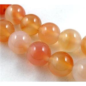 red Agate Stone beads, round, 12mm dia, approx 32pcs per st [GA282-12MM]