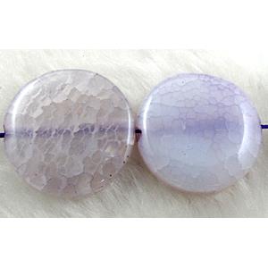purple veins Agate beads, coin round, 25mm dia, 15pcs per st [GA34]