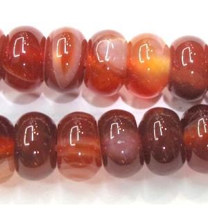 red stripe agate beads, rondelle, 5x8mm, approx 80pcs per st [GA46]