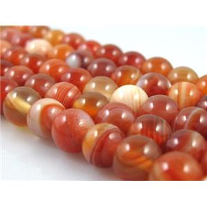 round stripe Agate Beads, 8mm dia, approx 50pcs per st [GA47-8MM]