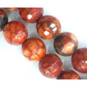faceted orange Fire Agate Beads, 12mm dia, approx 31pcs per st [GA56]