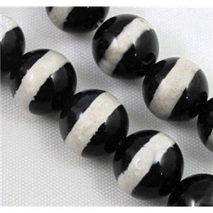 tibetan style Dzi agate beads, round, 10mm dia, approx 38pcs per st. [GA560]