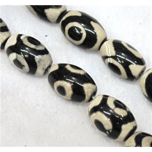 tibetan style agate beads, barrel, approx 8x12mm, 15.5 inches [GA683-8X12MM]