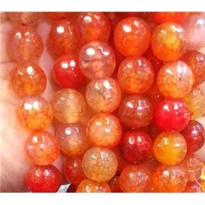 red dragon veins Agate beads, faceted round, approx 10mm dia [GA700-10MM]