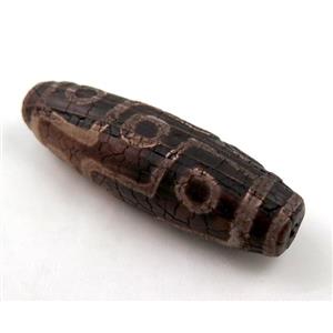 natural tibetan Dzi beads, barrel, approx 25x70mm [GA725]