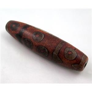 natural tibetan Dzi beads, barrel, approx 25x70mm [GA726]