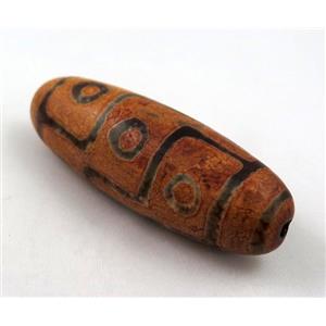 natural tibetan Dzi beads, barrel, approx 20x55mm [GA730]