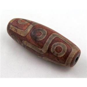 natural tibetan Dzi beads, barrel, approx 16x38mm [GA734]