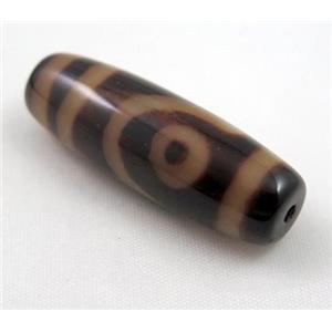 natural tibetan Dzi beads, barrel, approx 14x40mm [GA739]