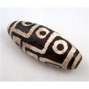 natural tibetan Dzi beads, barrel, approx 25x55mm [GA761]