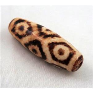 natural tibetan Dzi beads, barrel, approx 15x40mm [GA765]
