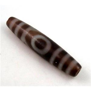 natural tibetan Dzi beads, barrel, antique red, approx 13x52mm [GA776]