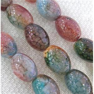 dragon veins agate bead, barrel, approx 13x18mm, 15.5 inches [GA807]