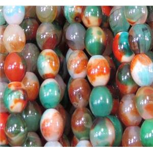 agate bead, barrel, colorful, approx 13x18mm, 15.5 inches [GA811]