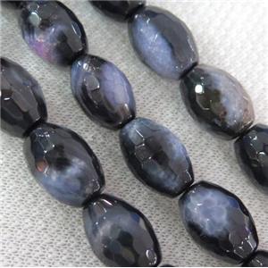 agate bead, faceted barrel, approx 13x18mm, 15.5 inches [GA827]