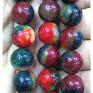 round dichromatic Agate Beads, colorful, approx 12mm dia [GA863-12MM]
