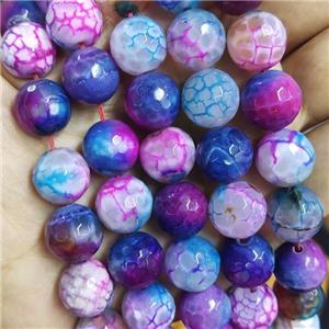 dichromatic Agate Beads, colorful, faceted round, approx 8mm dia [GA868-8MM]