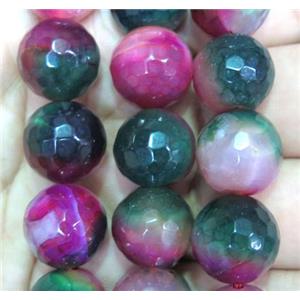 dichromatic Agate Beads, colorful, faceted round, approx 6mm dia [GA870-6MM]