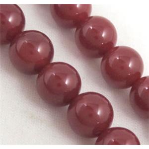 round red agate beads, 4mm dia, approx 100pcs per st [GA947-4MM]