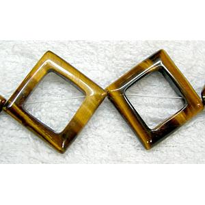 Tiger eye stone beads, Square, A grade, 20x20mm, 15pcs per st [GAM04]