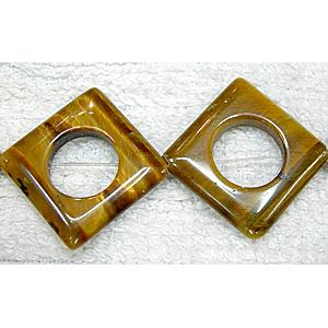Tiger eye stone, Square shape, A grade, 18x18mm, 17pcs per st [GAM05]