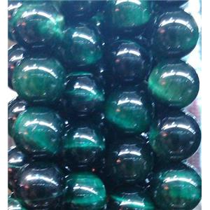 green Tiger eye beads, AA Grade, round, 10mm dia, 40pcs per st [GAM15AA-10MM]