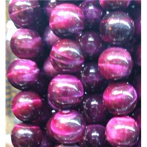 hotpink Tiger eye beads, AA Grade, round, 12mm dia, 33pcs per st [GAM16AA-12MM]