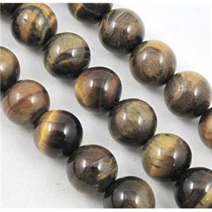 tiger eye beads, round, AB grade, approx 4mm dia, 15.5 inches [GAM28AB-4MM]