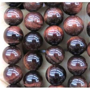 red Tiger Eye beads, round, approx 8mm dia, 15.5 inches [GAM44-8MM]