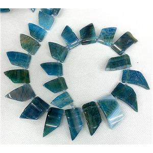blue Agate slice beads Necklace Chain, approx 15x40mm.10x25mm [GAS220]