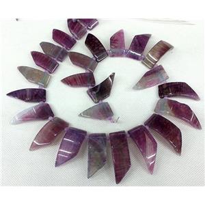 Agate slice beads Necklace Chain, purple, approx 15x40mm.10x25mm [GAS221]