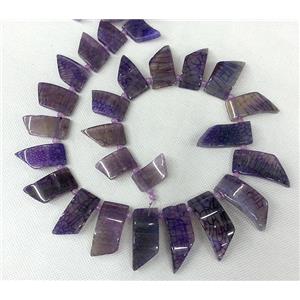 purple Agate slice beads Necklace Chain, approx 15x40mm.10x25mm [GAS222]