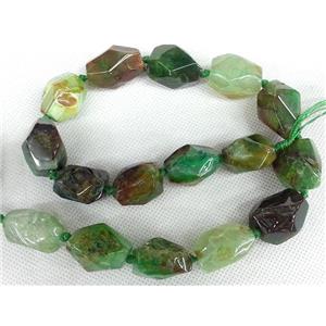 green Agate stone beads, freeform, approx 20-25mm [GAS250]