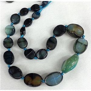 green Agate beads Necklace Chain, freeform, approx 10x13mm, 20x30mm [GAS253]