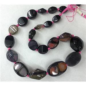 Agate beads Necklace Chain, freeform, approx 10x13mm, 20x30mm [GAS254]