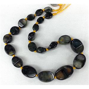 Agate beads Necklace Chain, freeform, approx 10x13mm, 20x30mm [GAS256]