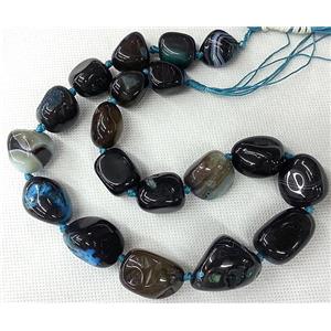 Agate beads Necklace Chain, freeform, approx 15x18mm, 25x30mm [GAS257]